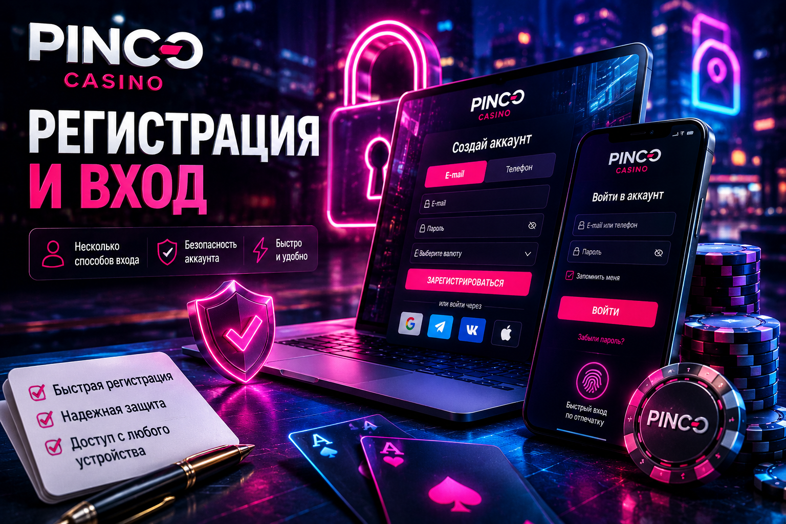 Регистрация и вход в Pinco Casino — создание аккаунта и получение приветственного бонуса